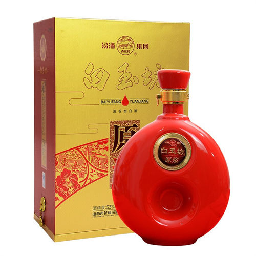 53度2018年汾酒白玉坊原浆清香型白酒